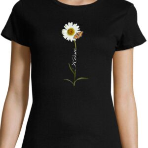 Karikakar liblikas + SINU nimi / Naiste T-särk - must