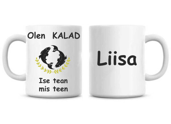 Olen kalad + SINU nimi  Tassil