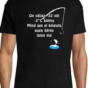 On väljas -33 või  -3°C külma Mind see ei kõiguta augu ääres  istun ma